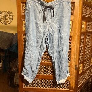Talbots Light Blue Drawstring Pants